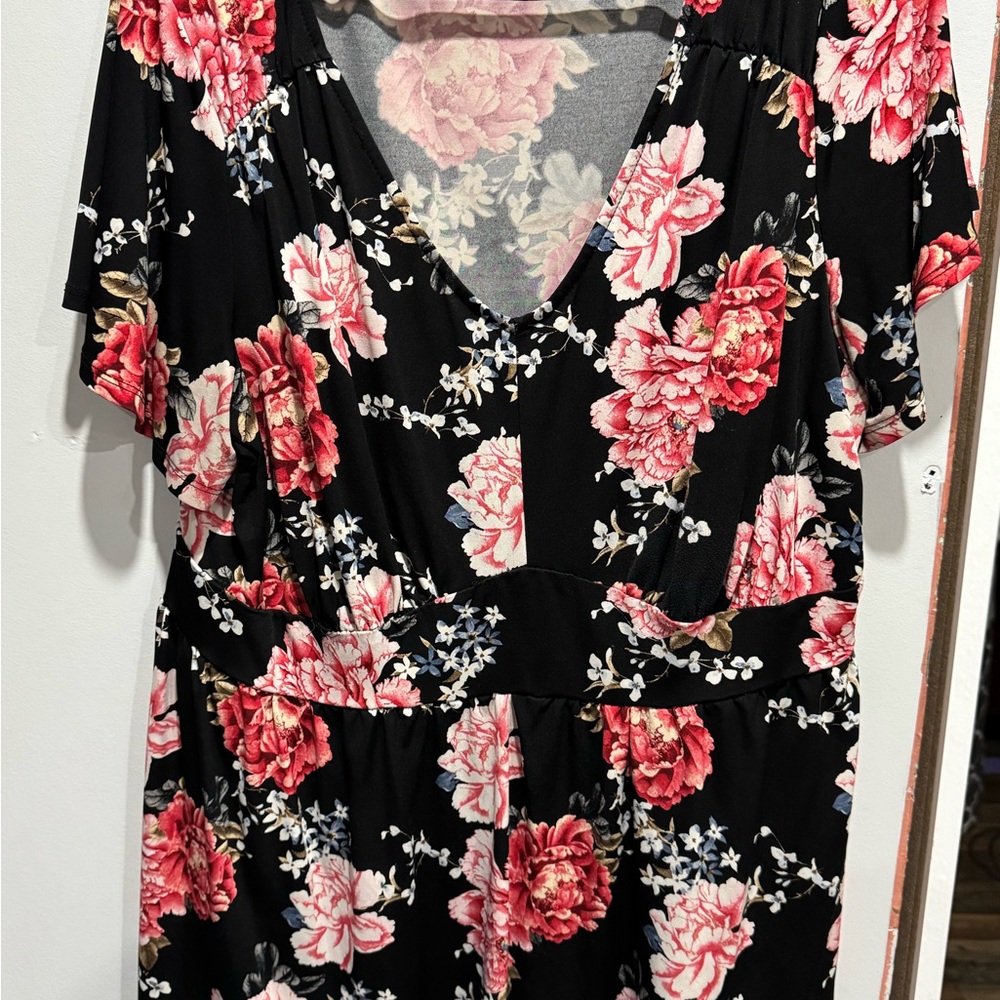 Floral Black and Pink shirt